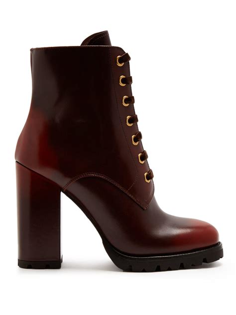 prada womens boots brown